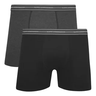 Kit Com 2 Cuecas Boxer Lupo Adulto AlgodĂŁo Kit Com 2 Cuecas Boxer Lupo Adulto AlgodĂŁo