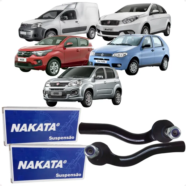 Par Terminal De Direção Fiorino Siena Mobi Palio Uno Nakata