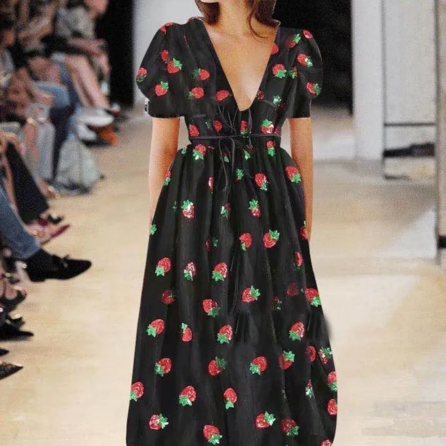 Vestido Tubo Con Costura De Tul Fresa