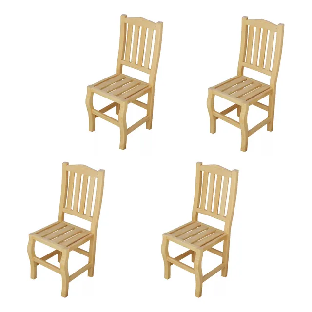 Silla De Madera Comedor Restaurante Hogar Cafeteria 4 Pzs.