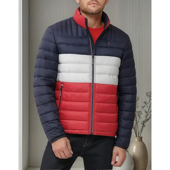 Casaca Tommy Hilfiger Ultra Loft - Azul/blanco/rojo