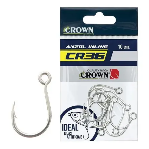 Anzol Inline Cr36 Tn 1/0 Com 10 Crown | MercadoLivre