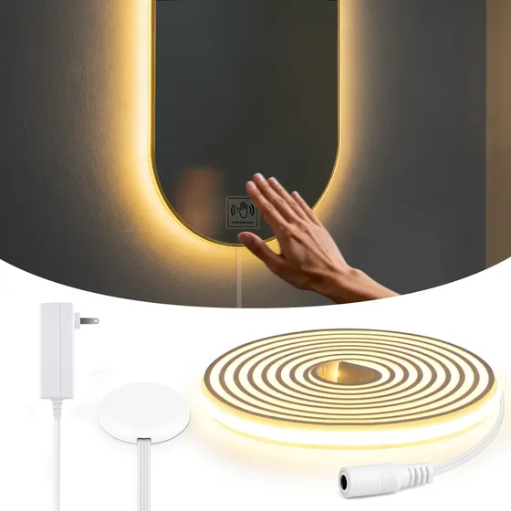 Fita Led Neon Cob 5 M Ip65 24v Dimmer Tátil