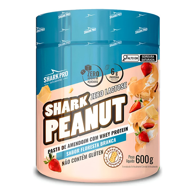 Pasta De Amendoim Pote 600g Zero Lactose Shark Pro Pasta De Amendoim Pote 600g Zero Lactose Shark Pro