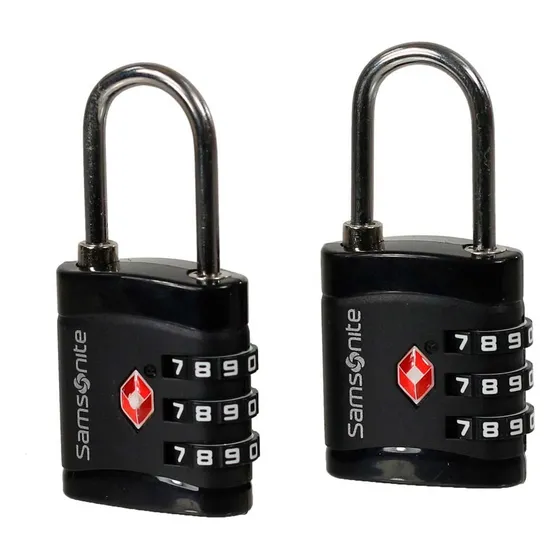 Pack Candado Global Ta Combilock 3 Dial Tsa X2 Black