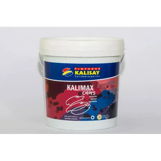 Pintura Látex Interior Con Colores Kalimax 3.6lts Color Azul Medio
