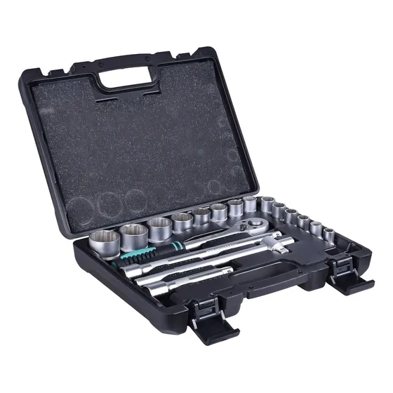 Jogo De Soquete Estriado Encaixe 1/2 C/ 18 Pecas 135779 Stels