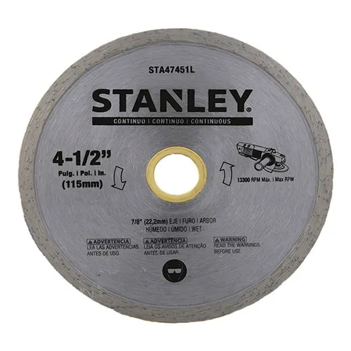 Disco Diamantado 4-1/2' Stanley Sta47451l Color Plateado