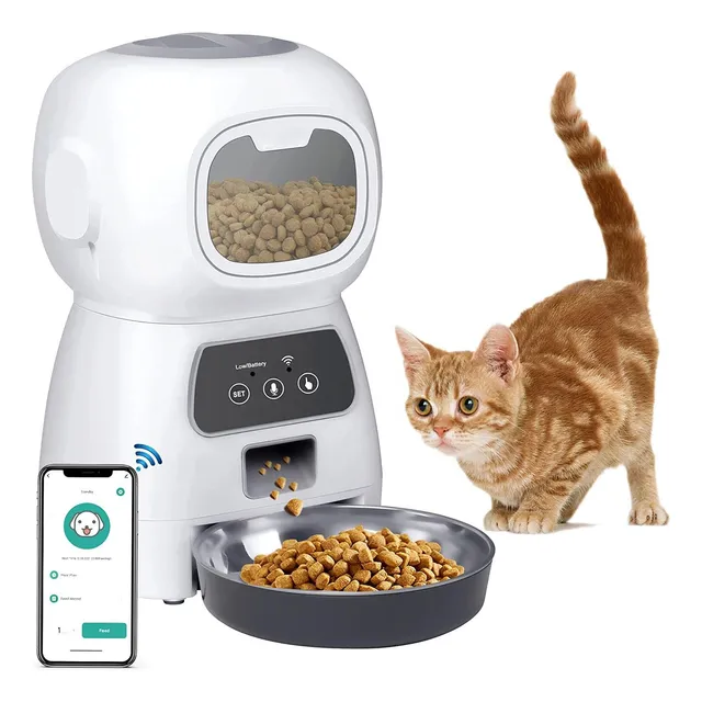 Dispensador Automático De Alimentos Wifi Con Pantalla