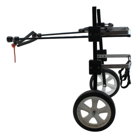 Carrito P Perros Petwheels  T4 Grande Reforzado - Regulable Aluminio / Negro