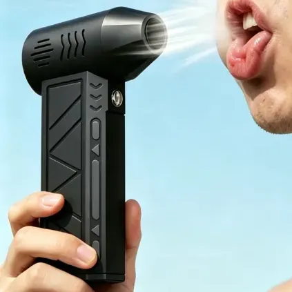 Soprador De Ar Elétrico Portátil Recarregável Preto 127/220v