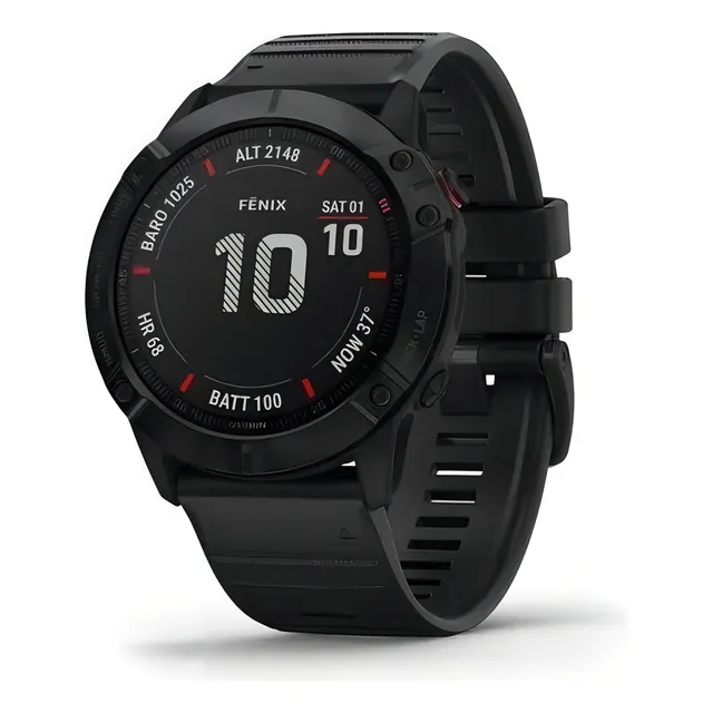 Smartwatch Garmin Standard Fenix 6x Pro display de 1.4" con correa de plástico con correa color negro