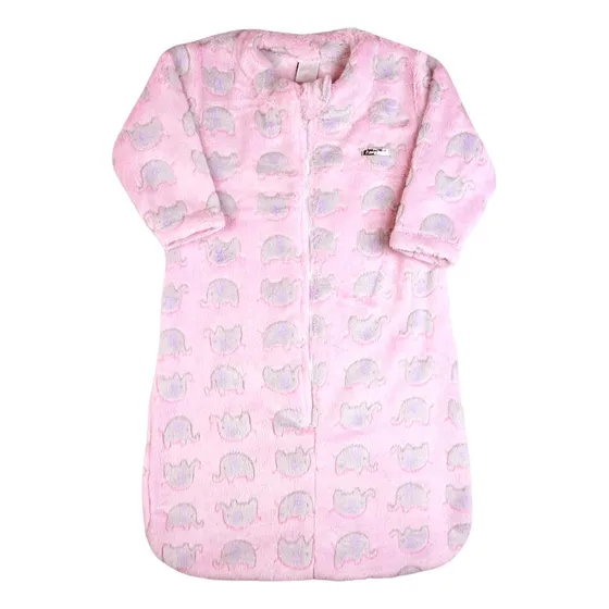 Saco De Dormir Bebe Casulo Pijama Cobertor Soft Nuvens Rosa