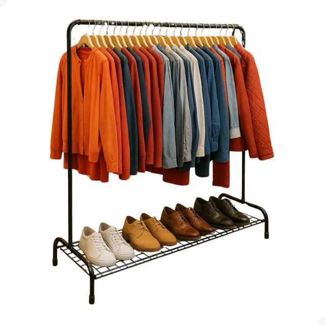 Cabideiro Roupas Arara Loja E Quarto Sapateira Reforçada Aço