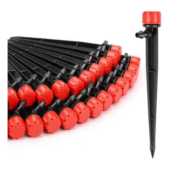50 Emisor Riego Goteo Que Adaptan Tubo 1 4  Gotero Ajustabl