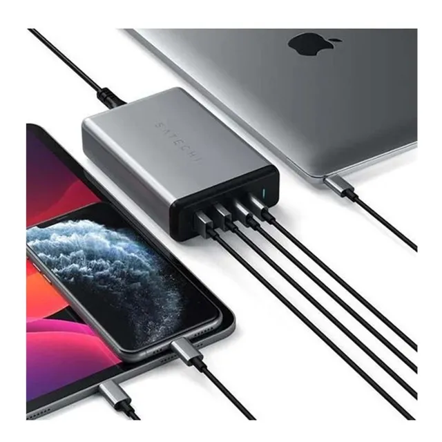 Satechi Cargador De Escritorio 108w Pro Pd Usb-c Y Usb-a 3.0