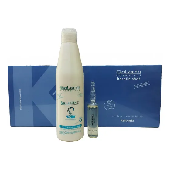 Salerm Keramix Keratin Shot 13ml + Salerm21 Crema Antifrizz