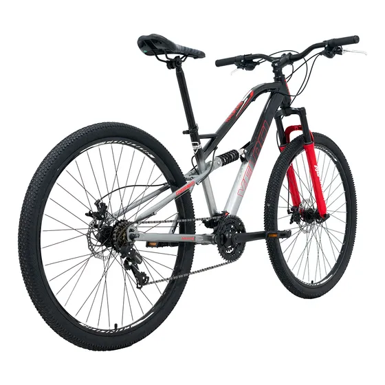 Bicicleta Veloci Naukas Pro Fd D/susp Rodado 29 Plata Color Plateado Tamaño Del Cuadro M