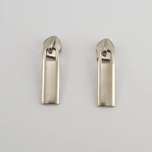 50 Unids. Cursor P/ Zíper N°5 Haste Modelo Cadeado Niquelado