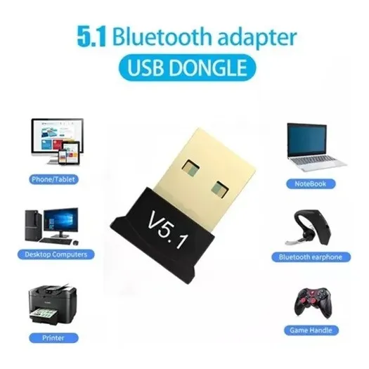 Adaptador  Bluetooth Usb 5.1 Pc Laptop Emisor / Receptor