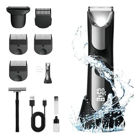 Removedor De Pêlos De Partes Íntimas Masculinas Com Led Cor Preto 5v