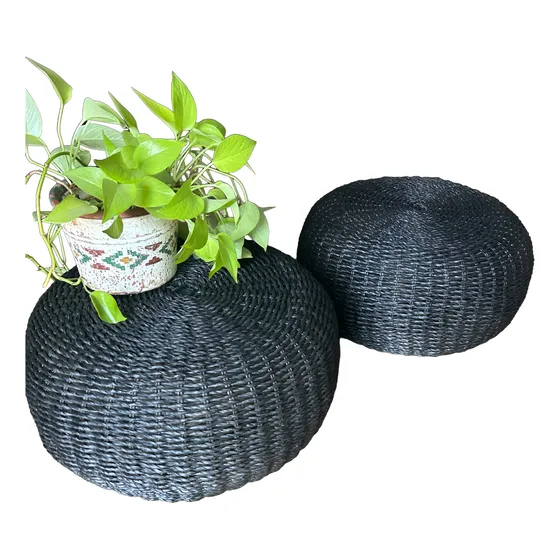 Promo X 2 Puf Nordico 45 Cm Pintado Juego 2 Bancos Mesa Deco