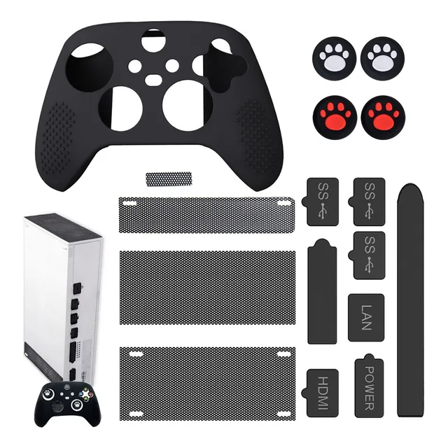 Kit De 16 Protector Para Xbox Series S+funda Silicon Control
