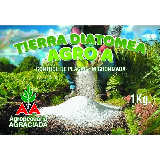 Tierra Diatomeas Micronizada Control De Plagas X 1 Kg Agro-a
