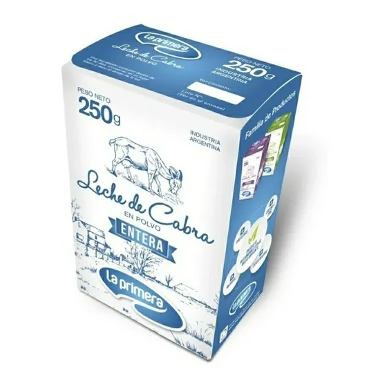 Leche De Cabra En Polvo Entera La Primera 6 X 250gs Sin Tacc
