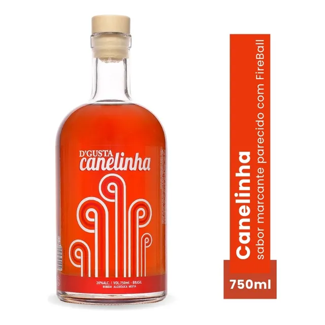 Cachaça D'gusta Canelinha 750ml - Sabor Suave E Marcante