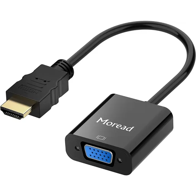 Moread Adaptador Hdmi A Vga Chapado En Oro (macho A Hembra) 
