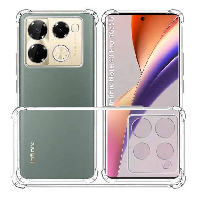 Ustiya Funda Compatible Para Infinix Note/gt/hot/smart Serie Case Uso Rudo Carcasas Protector Cámara Tpu Transparente