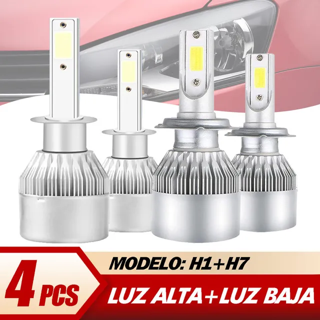 Led Luz Alta Y Baja Kit Faros Auto Led Para Volkswagen
