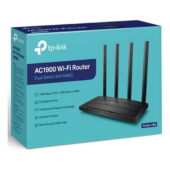 Router Tp Link Ac1900 Archer C80 4 Antenas Dual Band 5ghz