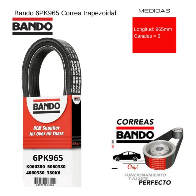 Correa Unica Mazda 3 Sport 2.0l L4 1998cc 122ci 2015 2021