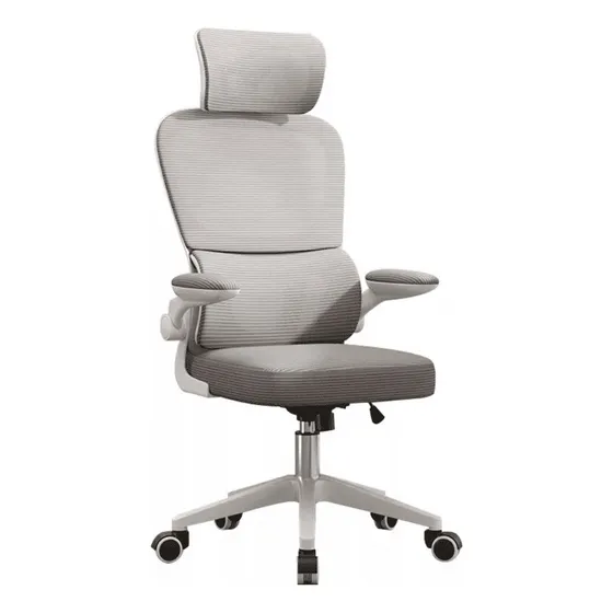 Cadeira Escritório Ergonômica G500 Luvinco Cor Cinza Com Suporte Lombar Estofado Mesh