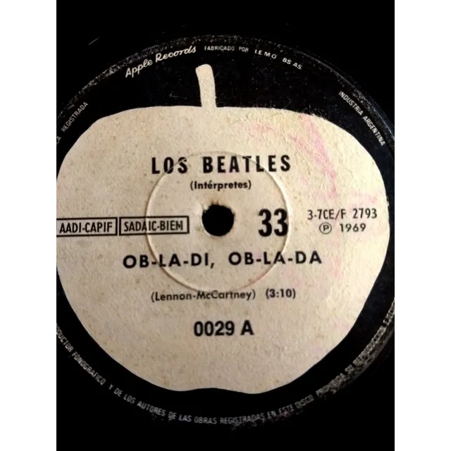 Beatles Single Ob, La, Di-ob, La, Da/guitarra, Vas A Llorar