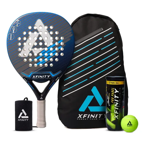 Pack Padel Pala Nova - Mochila Padel - Muñequera - Tarro Color Azul