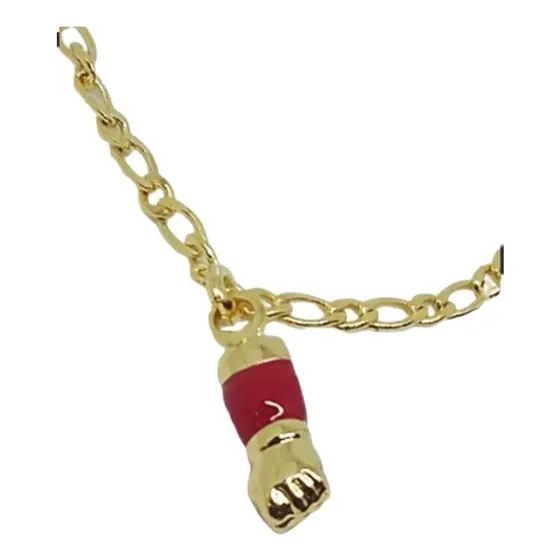Pulseira Iantil Figuinha Para Bebe Banhada Folheada Ouro18k Co Excelente Banho De Ouro 18k C Pode Molhar Comprimento 13 Cm Diâmetro 13 Cm