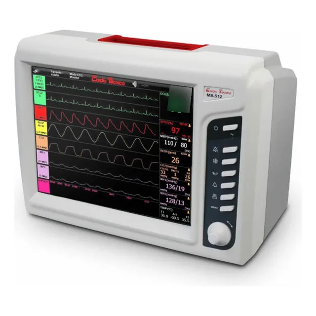 Monitor Multiparametrico Cardiotecnica Ma512 Capnografia Co2