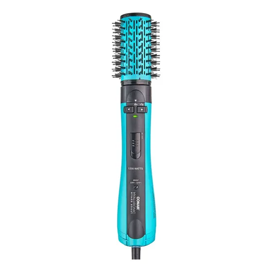 Conair Escova Secadora Rotativa Hyaluronic Giratória Alisadora Preto E Azul 127/220v