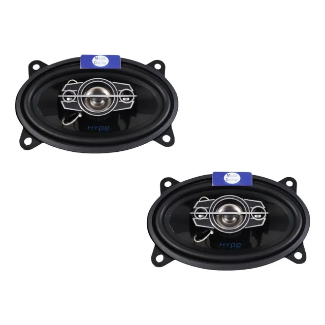 Bocinas 4x6 PuLG Audiobahn As446 4 Vias 400 Watts Serie Hype Color Negro