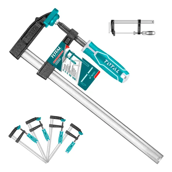 Prensa Sargento Tipo F 80x300mm X4 Carpintería Autoajustable