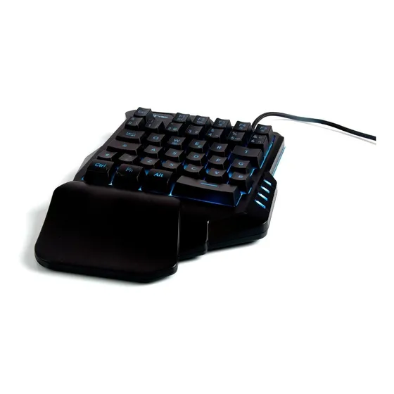 Teclado Gamer Vsg Unabonber Retroiluminado Para Una Mano Color del teclado Negro Idioma Español Latinoamérica