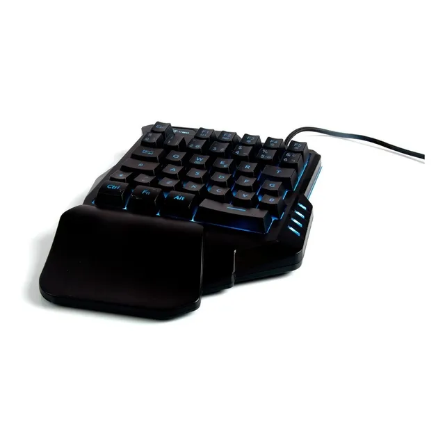 Teclado Gamer De Una Mano Vsg Unabomber Rgb Ergonomico Color del teclado Negro Idioma Español Latinoamérica