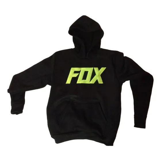 Sueter Fox Negro Tela Gruesa. Racing, Moto, Montañera, Bmx.