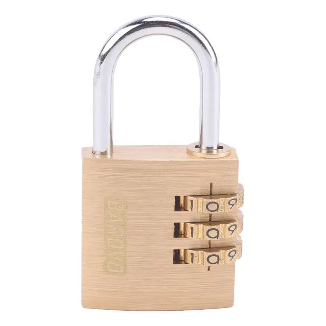 Candado 30mm 3 Combinaciones Forma De Arco Bronce Barovo