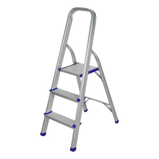 Escalera Domestica Aluminio Reforzada 3 Escalones
