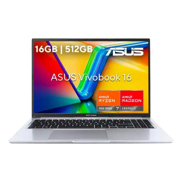 Asus Vivobook 16 / 16   / Ryzen 7 7730u+ram 16gb+ssd 512gb