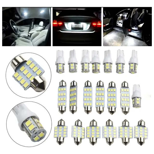 Kit 20 Lâmpada Led Placa Teto Lanterna T10 Torpedo S/ Branco